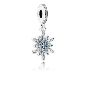 Snowflake With Crystals Charm